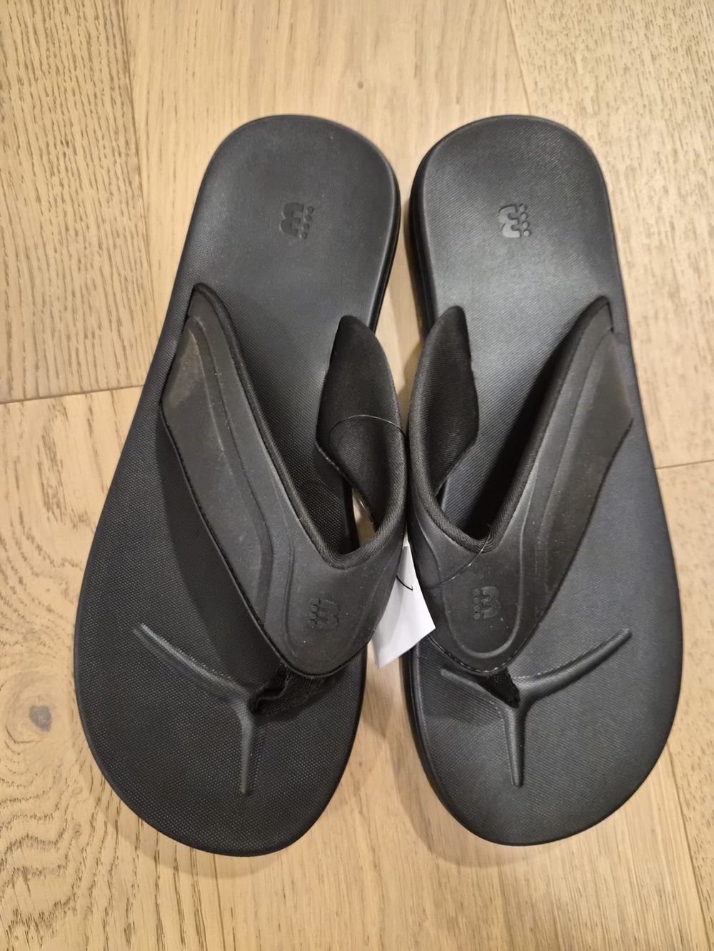 Bench Men's Black Padded Flip-Flop Sandals with Cushioned Footbed